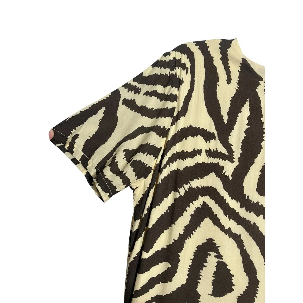COREY LYNN CALTER‎ x ANTHROPOLOGIE Zebra Maxi Tee Midi Shirt Dress